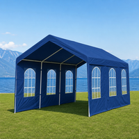 Abri de voiture portable pliable en acier robuste et imperméable 3x6 pour usage extérieur et jardin