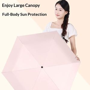 Parapluie Femme Ultra-léger en Aluminium, Entièrement Automatique, Grande Taille, Rétractable, Anti-Réflexion, Haut de Gamme, Protection Solaire, 6 Baleines - Product Image 4