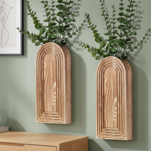 Dnnnii - Juego de 2 Cuadros Metálicos para Pared - Acabado Marrón, Decoración Moderna Estilo Rústico y Bohemio para Entrada, Formato Retrato - Product Image 3