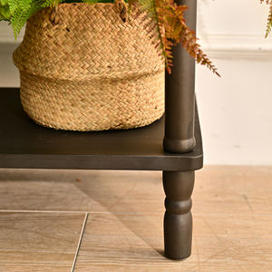 Antique Solid Wood Top Console <b>Side</b> Table Shelf Rustic Northern European Design Durable Living Room Hotel Apartment Storage - Product Image 6