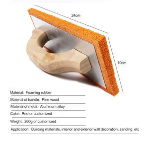 Truelle à plâtrer en éponge orange et <span class=keywords><strong>outils</strong></span> de maçonnerie, truelle en caoutchouc moussant pour le plâtrage - Product Image 3