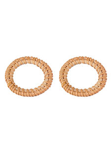 Großhandel benutzer definierte handgemachte kreative zeitgenössische umwelt freundliche langlebige Holz Rattan Servietten Ringe für Home Restaurant Party - Product Image 5