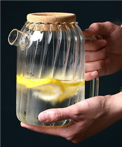 Poêle en céramique électrique 750ml 1100ml 1600ml Chauffage <span class=keywords><strong>Carafe</strong></span> à eau domestique Théière en verre borosilicaté Pichet à eau <span class=keywords><strong>avec</strong></span> <span class=keywords><strong>bouchon</strong></span> en liège - Product Image 5