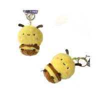Mini porte-clés en peluche en forme d'abeille |   Accessoires mignons pour sac à dos |   Certifié ASTM - Sans danger |   Jouet en peluche portable