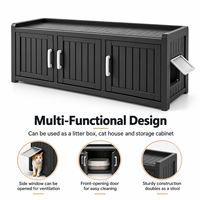 Meuble moderne pour chat avec banc de rangement, abri intérieur pour chat, armoire pour animaux de compagnie, fournisseur de meubles pour animaux
