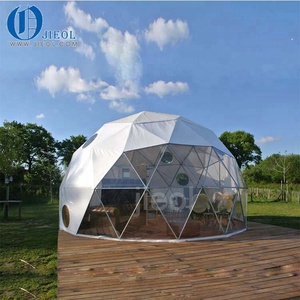 Color y tamaños personalizados 6 7m cúpula de camping tienda geodésica Casa de tienda redonda cubierta de PVC con puerta de vidrio resistencia UV para Resort - Product Image 4