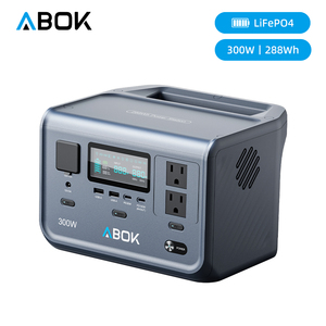 ABOK Ultra Lightweight 3.8kg 300W LiFePO4 Portable Power Station <b>Solar</b> <b>Generator</b> Power Banks for Camping Outdoor Travel - Product Image 1