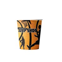 Ensemble de vaisselle jetable sur le thème du basket-ball, décorations d'anniversaire, assiettes en papier, gobelets, serviettes, nappe, bannière pour fête de garçons
