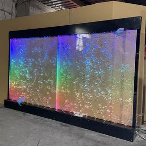 ฉากกั้นห้องอะคริลิคแบบท่อพร้อมไฟ LED ผนังน้ำตกแบบฟองอากาศ  แผงกั้นห้องแบบสัมผัส  ผนังน้ำตกแบบฟองอากาศพร้อมน้ำพุ - Product Image 6