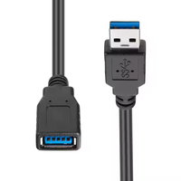 Câble d'extension USB 3.0 mâle vers femelle 1M, transfert de données haute vitesse, cordon d'extension USB