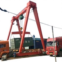 Grue portique à poutre simple, grue portique routière, grue portique extérieure montée sur rail à vendre