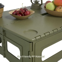 Eco-Friendly Outdoor Multi-Size Portable Folding Table BPA-Free, Weather-Resistant, Easy to Clean, Ideal for Family Camping Trip