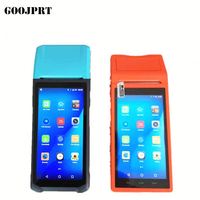 Imprimante thermique 4G portable pos android PDA intégrée de 58mm, 2 go de RAM et 16 go de stockage SSD, support Wifi GPS