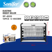 Sonifer SF-6555 Destructeur d'insectes intérieur/extérieur 4W, faible consommation, non toxique, sans fumée, piège à mouches écologique pour restaurants et fermes