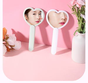 Miroir de poche personnalisé avec logo, simple face, grand format, en forme de cœur noir, miroir cosmétique féminin personnalisé - Product Image 5