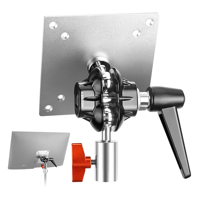 NEEWER Monitor Mount Adapter with VESA Mount Aluminum Alloy Light Stand Adapter
