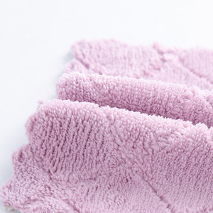 Kitchen Cleaning Cloth Thickened Absorbent Microfiber Towel Solid Color For Dishwashing And Household Use - Product Image 4