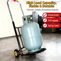 Troli Lipat Portable untuk Air Botol, Barang, dan Belanja, dengan Roda Tebal dan Jaring Kecil, Dapat Menaiki Tangga