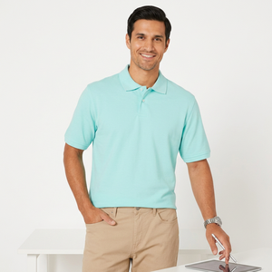 Polos pour hommes de haute qualité respirants 100% coton fabriqués par le fabricant, manches courtes, vêtements de rue avec motif imprimé, chemise pour hommes - Product Image 1