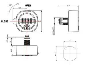 Cerradura <span class=keywords><strong>de</strong></span> combinación <span class=keywords><strong>de</strong></span> 4 dígitos mecánica resistente con contraseña <span class=keywords><strong>de</strong></span> <span class=keywords><strong>precio</strong></span> <span class=keywords><strong>de</strong></span> fabricante Cerradura mecánica con llaves maestras - Product Image 5