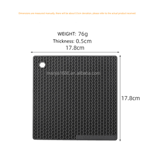 Manjia portavasi in Silicone di forma quadrata resistente al calore per uso alimentare per tappetini per sottopentola da cucina cuscinetti caldi <span class=keywords><strong>poggia</strong></span> cucchiaio - Product Image 5