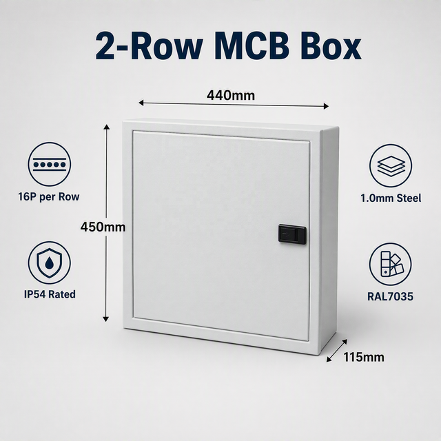 MCB 2row 16ways Distribution Box Indoor Telecom Electrical Power Cabinet Metal Distribution Panel Control Box