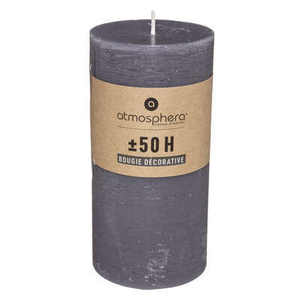 OLIA ROUND <b>CANDLE</b> DARK GREY D 6.8 X H 14CM - Product Image 1