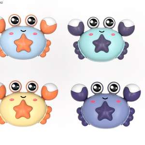 Giocattolo di attrito per granchio creativo educazione precoce interessante disegno colorato a forma di cartone animato stampa e Go giocattoli granchio - Product Image 1