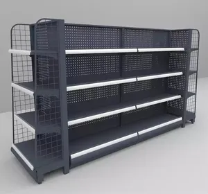 Supplier Wholesale Heavy Duty Metallic Display Shelves Super Market Rack Gondola Shelving