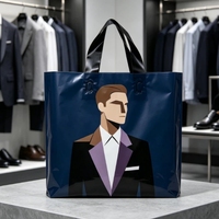 Sac de courses en plastique OEM avec logo personnalisé et poignée souple