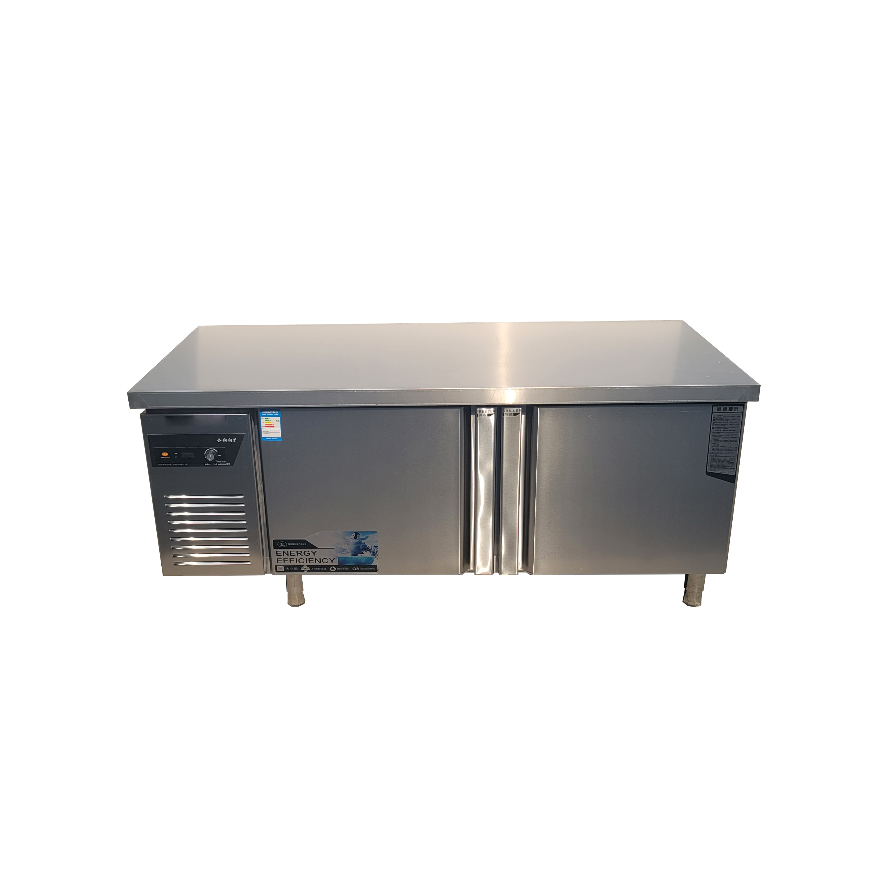 Commercial Stainless Steel kitchen use wall freezer work table knife operated chiller refrigerator commercial chiller