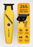 Tondeuse à Cheveux de Barbe Professionnelle Métallique Rechargeable LILIPRO L4&M4 avec Lame Fixe Revêtement DLC, Tondeuse à Cheveux pour Homme