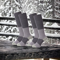 Chaussettes d'hiver pour snowboard et ski, épaisses, pour enfants, femmes et hommes, antibactériennes, désodorisantes, chaudes, en tricot, ODM OEM, chaussettes de sport d'hiver
