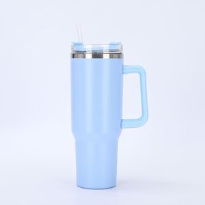 Vaso Térmico Portátil Americano de Gran Capacidad, 40 oz, Diseño Clásico para Auto, Acero Inoxidable 304, con Asa y Pajita - Product Image 6