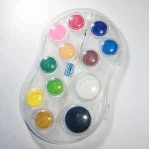 Ensemble de 12 aquarelles solides, ensemble de pigments de peinture pour enfants - Product Image 1