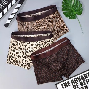 Boxer da <span class=keywords><strong>Uomo</strong></span> a Vita Media in Maglia con Stampa Leopardata, Traspiranti, Antibatterici, Elasticizzati, per Tutte le Stagioni (Autunno/Inverno), Stile Sexy, ODM - Product Image 4