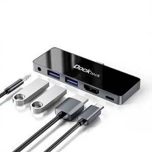 Dockteck iPad Pro <span class=keywords><strong>USB</strong></span> <span class=keywords><strong>C</strong></span> HUB 4K 60Hz <span class=keywords><strong>HDMI</strong></span> 5-in-1อะแดปเตอร์สำหรับ iPad Pro M4 M2 M1 iPad Air 6 5 13 11 3.5มม. สัญญาณเสียง100W PD <span class=keywords><strong>USB</strong></span> 3.0 - Product Image 1