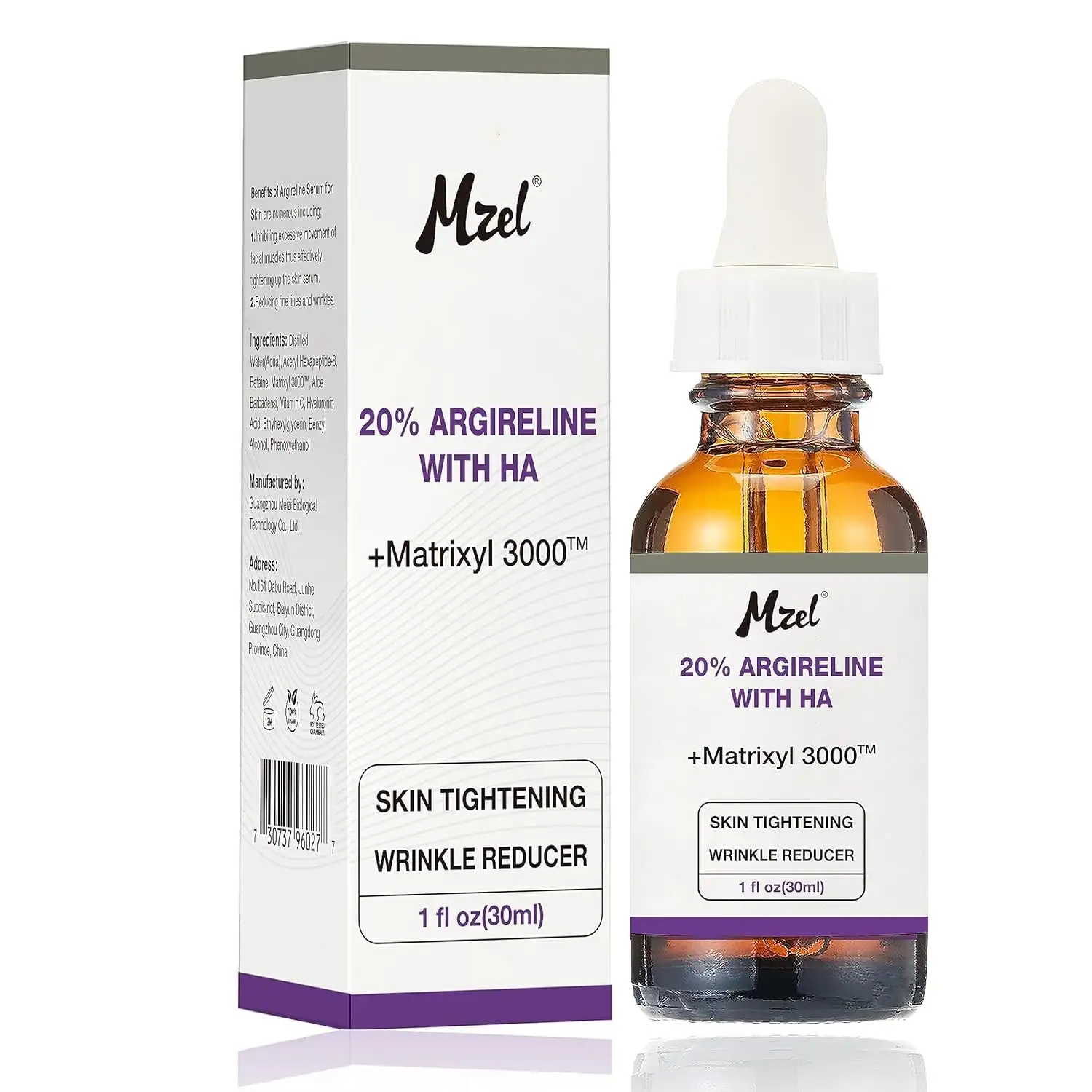 Siero Argireline biologico al 20% con etichetta privata all'ingrosso con Matrixyl 3000 per riduttore antirughe profondo viso Anti invecchiamento