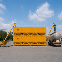 Silo horizontal à déchargement multi-conique 80 tonnes, robuste, anti-colmatage, pour stockage de poudre, avec double vis