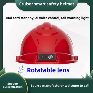 Helm Keselamatan Pintar Transmisi Digital dengan Fitur Pagar Digital, Pemutaran Rekaman, Penentuan Posisi GPS, dan Kamera untuk Sistem Suspensi 4 Lubang Tipe Lingkaran - Product Image 6