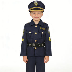 Costume de policier et kit de jeu de rôle pour garçons, déguisement de fête de carnaval, performance, déguisement d'Halloween pour garçon, costume de policier - Product Image 2