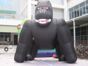 Inflatable Giant Black Gorilla Balloon with Electric Air <b>Pump</b> Sun Resistant & Waterproof for Advertising Events - Product Image 3