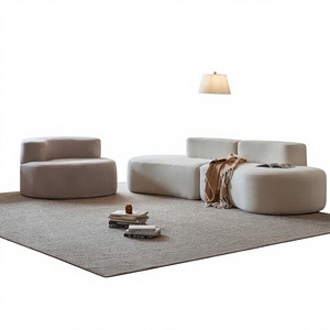 Sofá Seccional Redondo de Espuma de Alta Resiliencia Multiusos, Cómodo, de Tela, Moderno, para Sala de Estar, <span class=keywords><strong>Jelo</strong></span> - Product Image 3