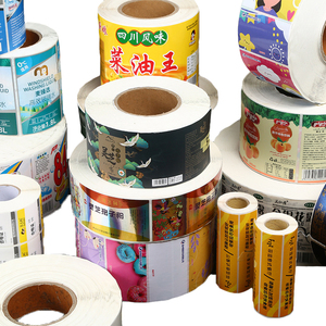 Biểu Tượng Cuộn Vinyl Nhãn Giấy Màu In Ấn Không Thấm Nước Dính Thực Phẩm Bao Bì Chai Nhãn Dán Nhãn Uống Nước Giải Khát Nhãn - Product Image 1