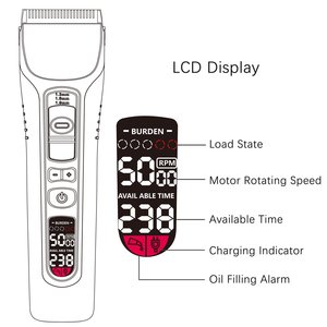 Batería recargable <span class=keywords><strong>de</strong></span> iones <span class=keywords><strong>de</strong></span> litio, pantalla LCD, cortapelos sin cable para hombres - Product Image 4