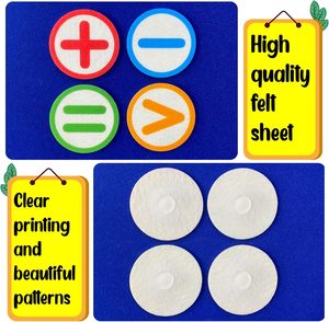 Juguetes de aprendizaje de números de fieltro de educación temprana Juego de aprendizaje de suma, resta, multiplicación y división de matemáticas de fieltro para niños - Product Image 3