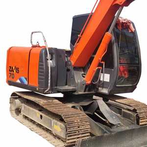 Excavatrice sur chenilles Hitachi ZX70 d'occasion de 7 tonnes avec pompe à engrenages et composants Kawasaki - 90 % neuve, matériel de construction très rentable - Product Image 1
