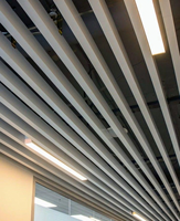 Grille de plafond moderne en aluminium avec déflecteur acoustique pour projets hôteliers et de bars