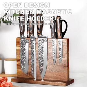 High Quality Double-Sided Suction Magnetic Knife Stand Solid Wood Knife Holder with Bar Shape Kitchen Tool Storage Rack - Product Image 4