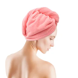 Toalla de pelo de microfibra para mujeres y hombres, turbante de secado rápido para cabello rizado, cabello largo y grueso